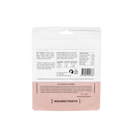 HOUNDZTOOTH Puppy Health Raw Boost Meal Topper for Dogs 60g