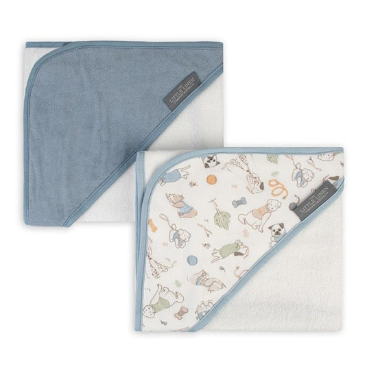 The Little Linen Company Hooded Towel 2Pk Barklife Dog