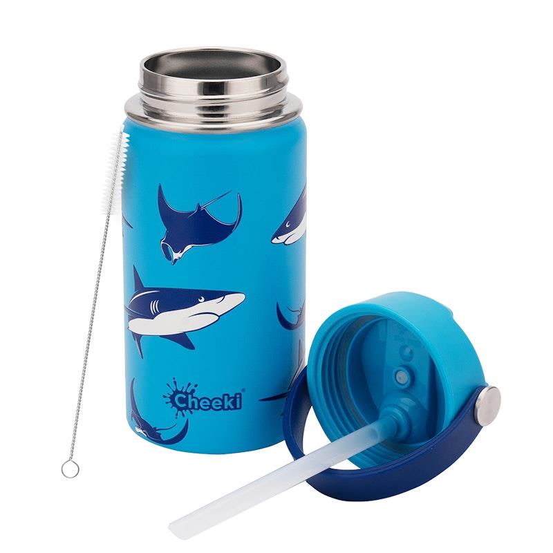 Load image into Gallery viewer, Cheeki 400ml Insulated Little Adventurer Bottle Sharks
