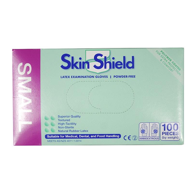 Load image into Gallery viewer, Skin Shield Powder Free Latex Gloves Small 100 Pieces/Box
