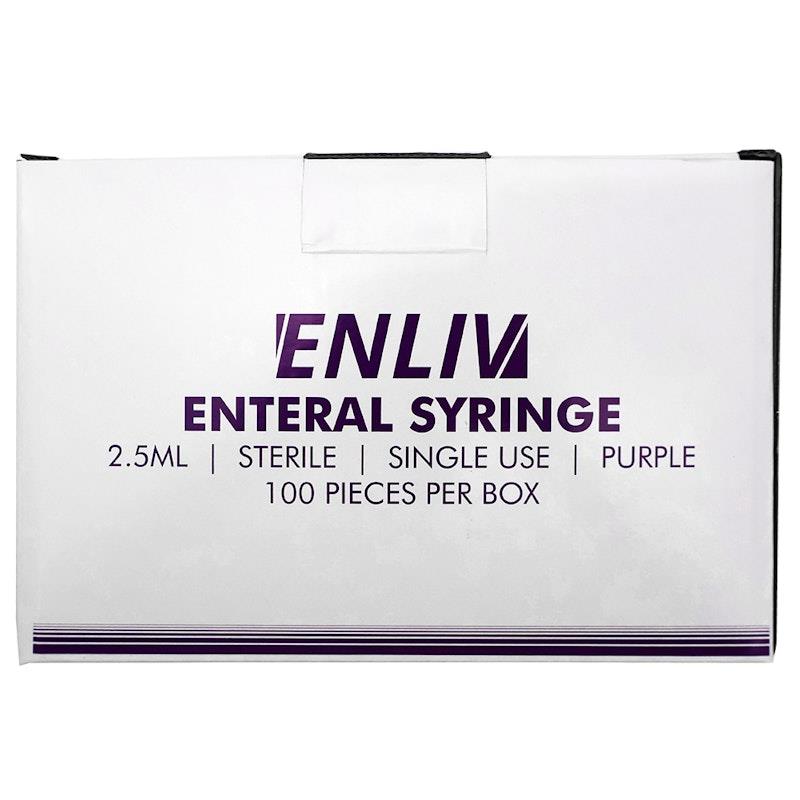 Load image into Gallery viewer, Enliv Enteral Syringe Sterile 2.5mL 100 Pieces/Box
