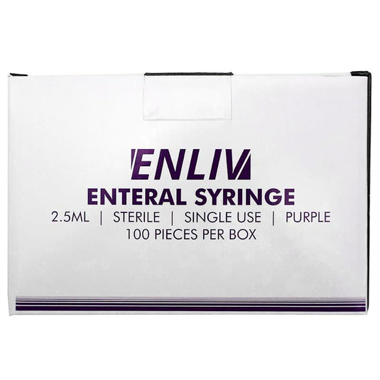 Enliv Enteral Syringe Sterile 2.5mL 100 Pieces/Box