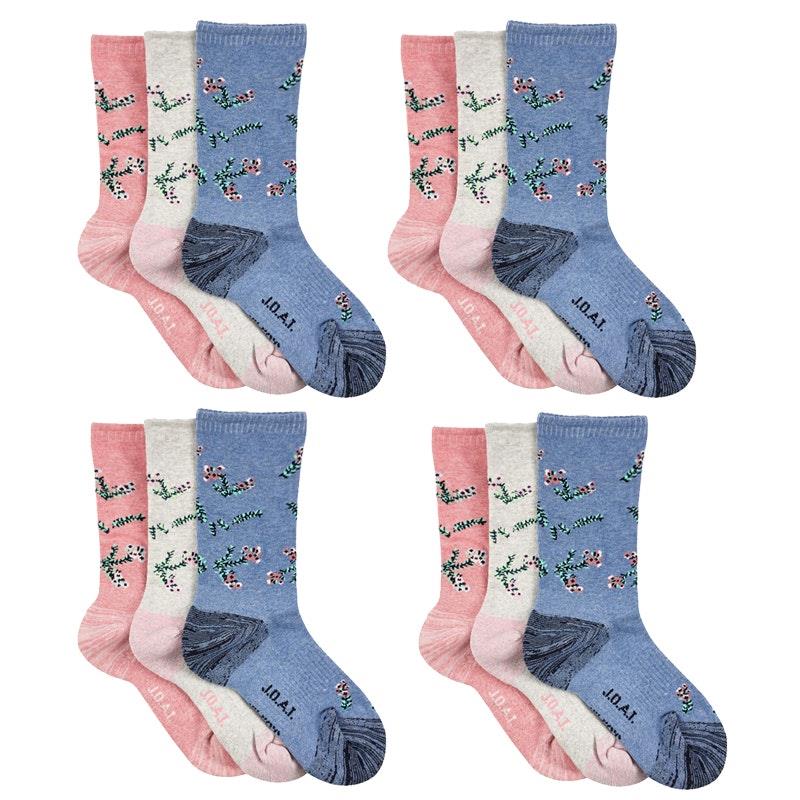 Load image into Gallery viewer, Jack of All Trades 12 Pairs of Women's Top to Toe Comfort Socks - Floral Size 5-10
