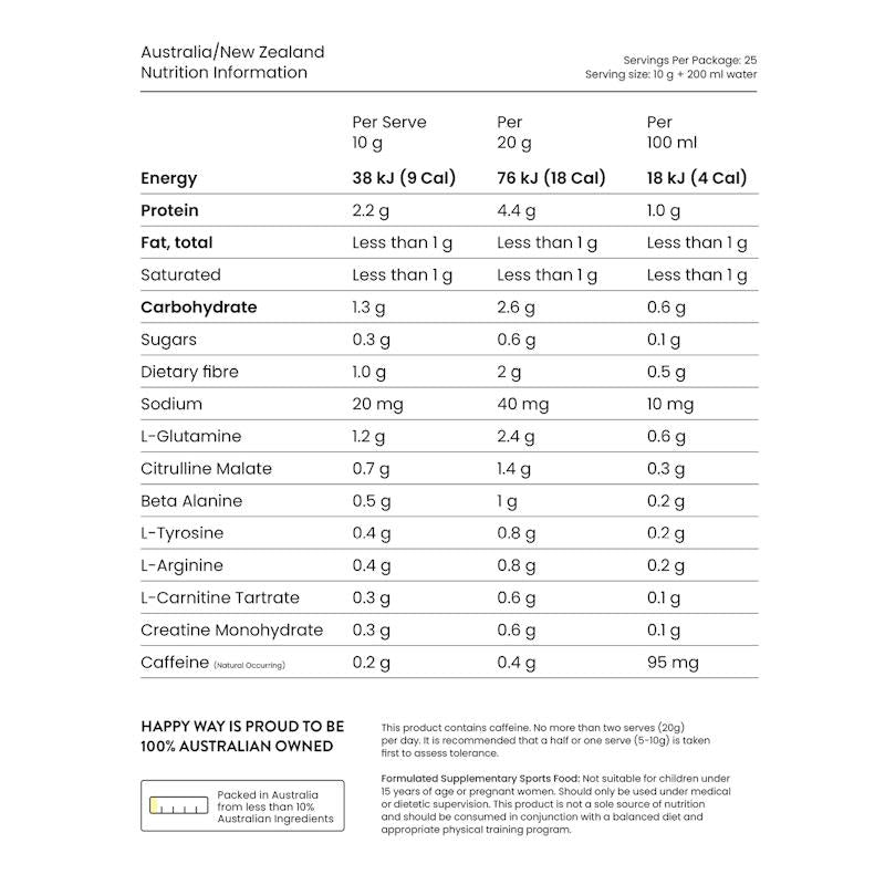 Load image into Gallery viewer, Happy Way Mango Pre-workout 250g
