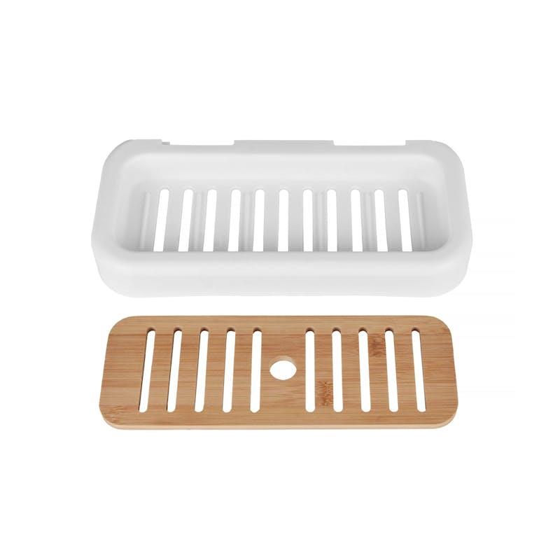 Load image into Gallery viewer, Clevinger Bamboo Rack Shower Wall Caddy 1Piece
