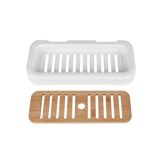 Clevinger Bamboo Rack Shower Wall Caddy 1Piece