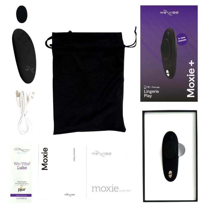 Load image into Gallery viewer, We Vibe Moxie + Black Hands Free Vibrating Stimulator 1Piece
