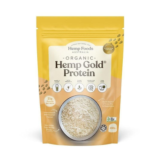 Hemp Foods Australia Hemp Intro Bundle - Australian Grown Hulled Hemp Seeds 200g + Organic Hemp Gold® Protein Powder 450g + Organic Hemp Gold® Seed Oil 250ml Pack