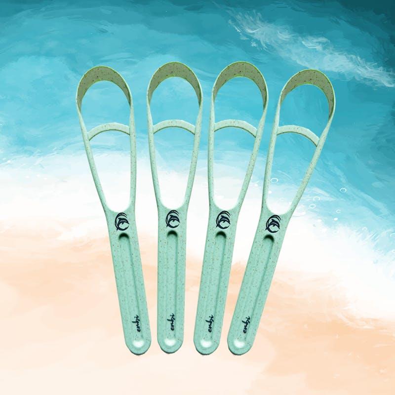 Load image into Gallery viewer, embi Oral Wellness First Step Disposable Tongue Scraper 4Pack
