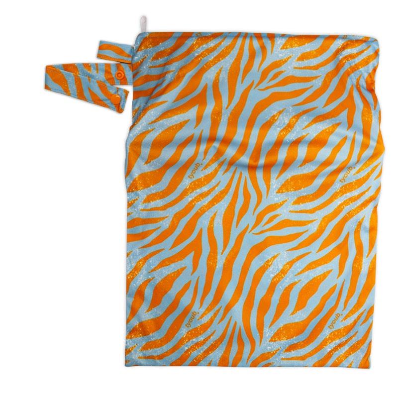 Load image into Gallery viewer, tyoub Big Wet Bag – Tiger Blue Orange One Size
