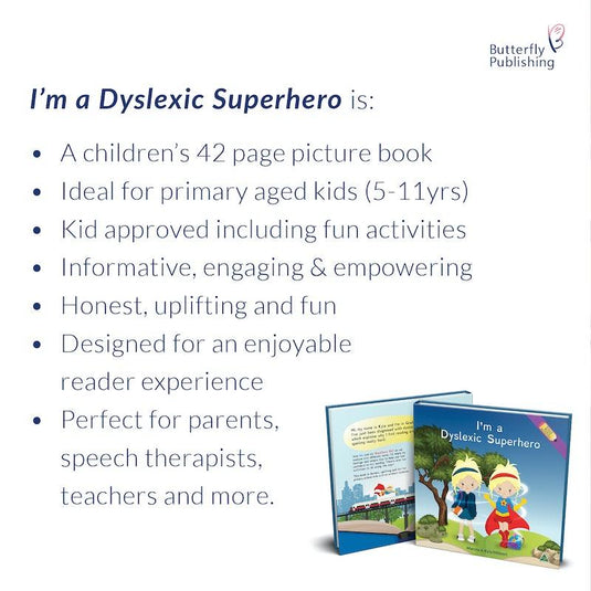 Butterfly Publishing I'm a Dyslexic Superhero (Children's Book) Hardcover