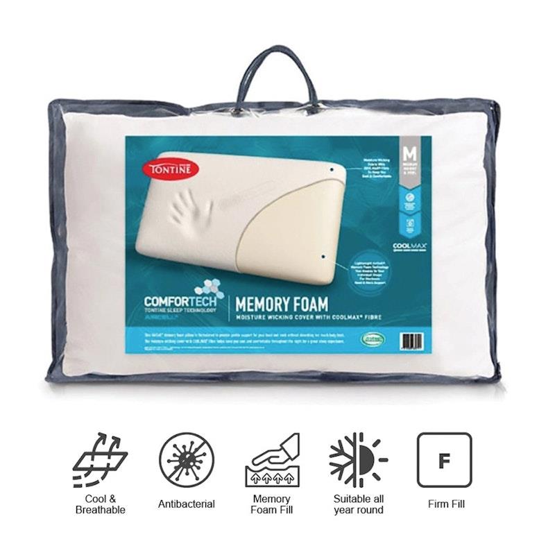 Load image into Gallery viewer, Tontine Comfortech Coolmax Memory Foam Sleeping Pillow 1pc
