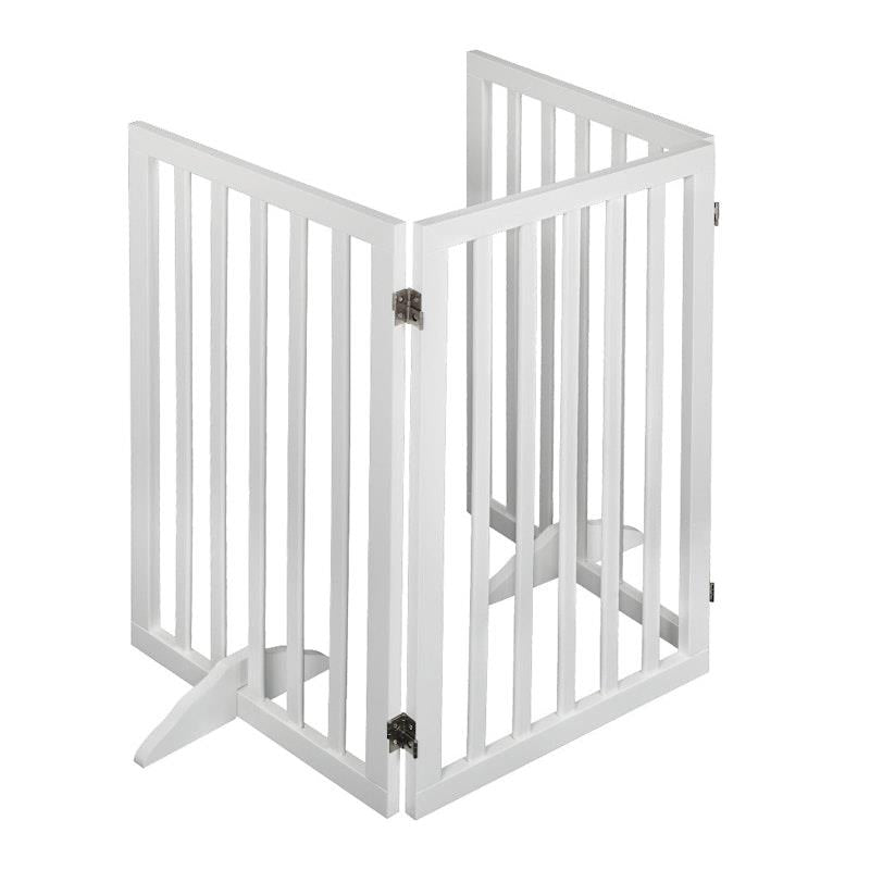 Load image into Gallery viewer, PaWz Wooden Pet Gate Dog Fence Safety Stair Barrier Security Door 3 Panel Large
