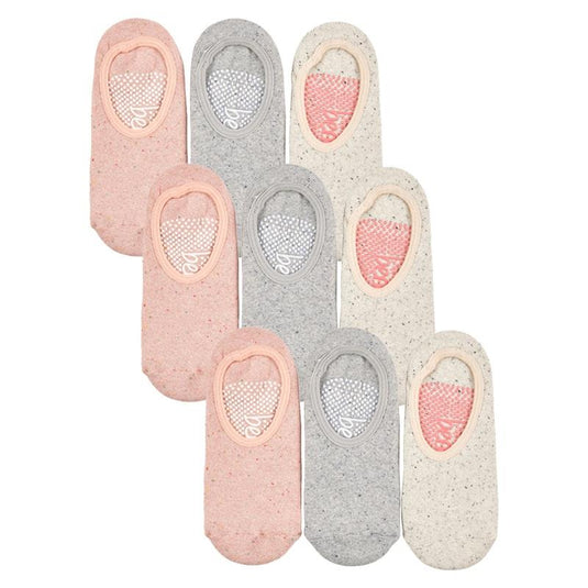 Benefeet 9 Pairs of Women's Studio Socks with Terry Lining & Non-Slip - Nep Yarn Size 5-10