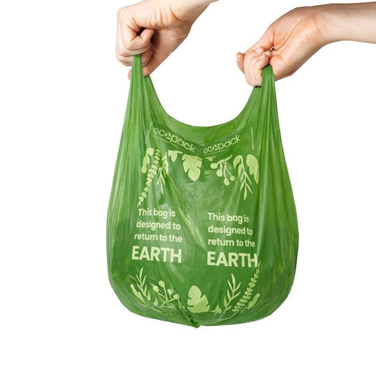 Ecopack 8L Compostable Bin Liners Green Bundle XSmall 4 Rolls/120 Bags