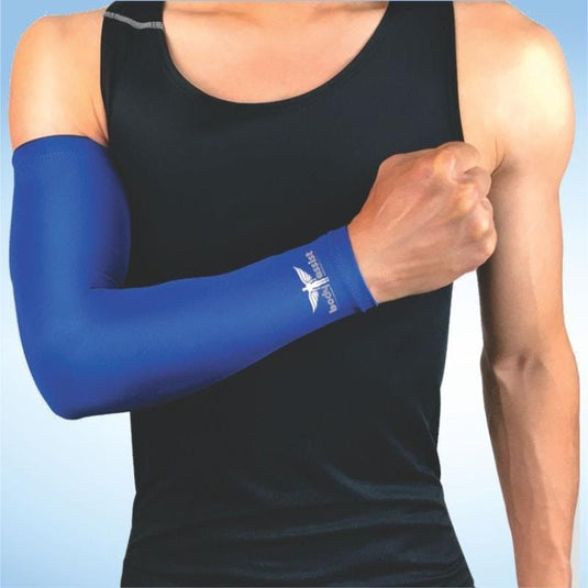 BodyAssist Compression Arm Sleeve Electric Blue SMALL (2 PACK) Bundle