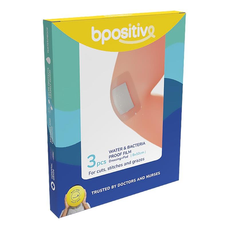 Load image into Gallery viewer, bpositive Water &amp; Bacteria-Proof Dressing Pad 8x10cm 2Pack
