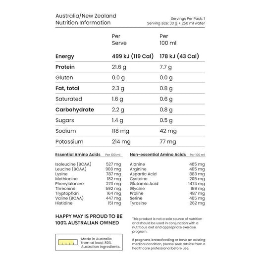 Happy Way Top Of The Choc Whey Protein Powder 500g
