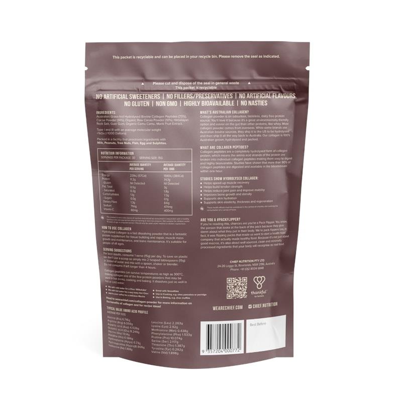 Load image into Gallery viewer, Chief Collagen Protein Powder (30 serves) Dark Chocolate
