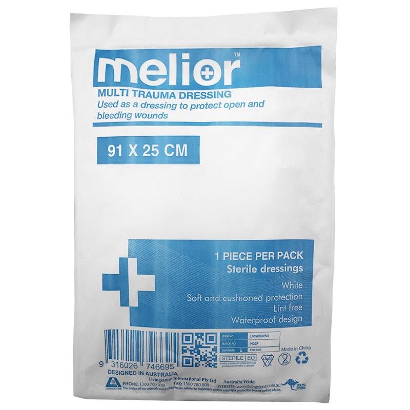 Load image into Gallery viewer, Melior Multi Trauma Dressing Sterile 91 x 25cm 1Piece
