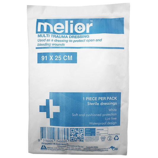 Melior Multi Trauma Dressing Sterile 91 x 25cm 1Piece