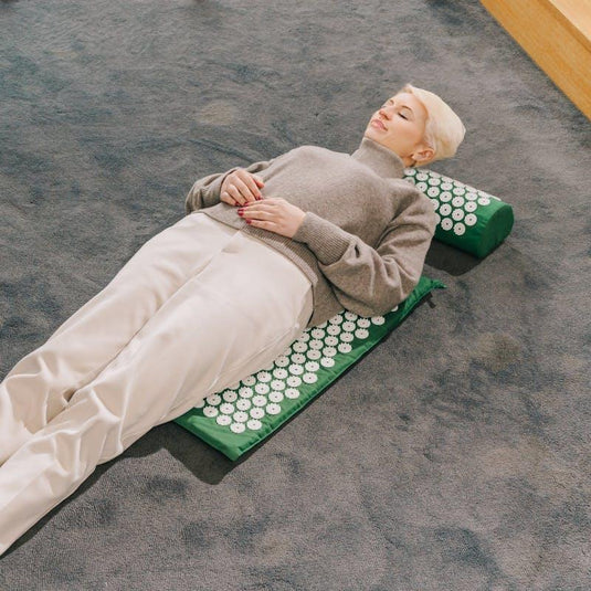 Fandcy Acupressure Mat and Pillow Set with Bag 1Pack