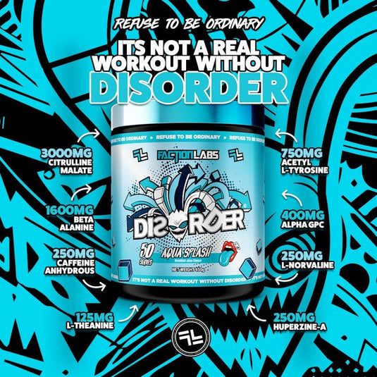 Faction Labs Disorder Original - 50 serves Aqua Splash