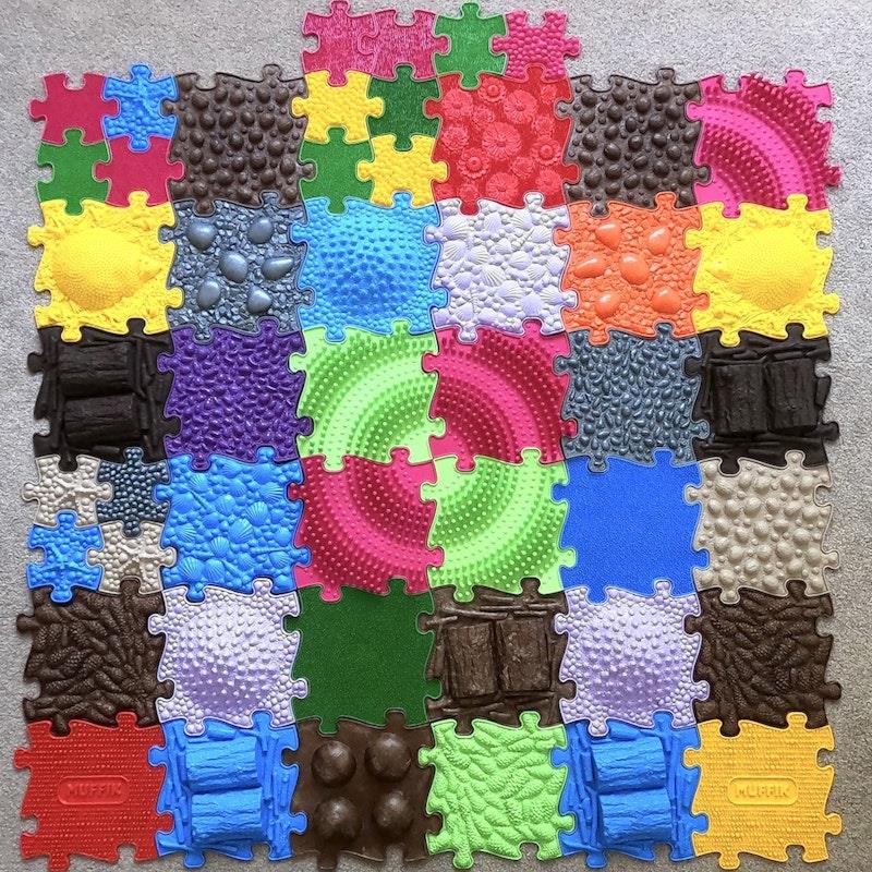 Load image into Gallery viewer, Muffik Diamond Sensory Play Mats - 49 pcs Set
