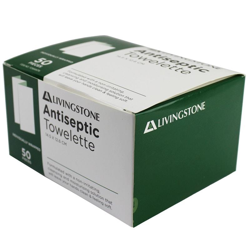 Load image into Gallery viewer, Livingstone Hand Sanitising Antibacterial Towelette 50 Pieces

