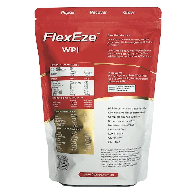 Load image into Gallery viewer, FlexEze Whey Protein Isolate Unflavoured 1kg
