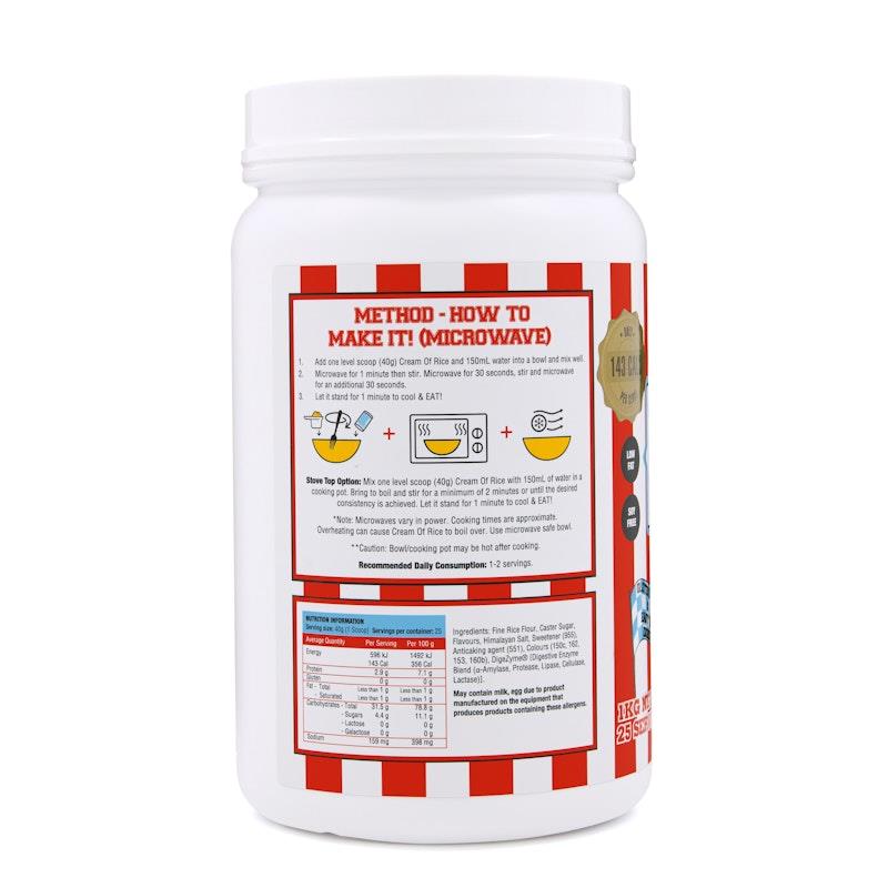 Load image into Gallery viewer, Adonis Gear Sweet Cream Of Rice (Carbohydrates) - Salted Caramel 1kg 25Serves
