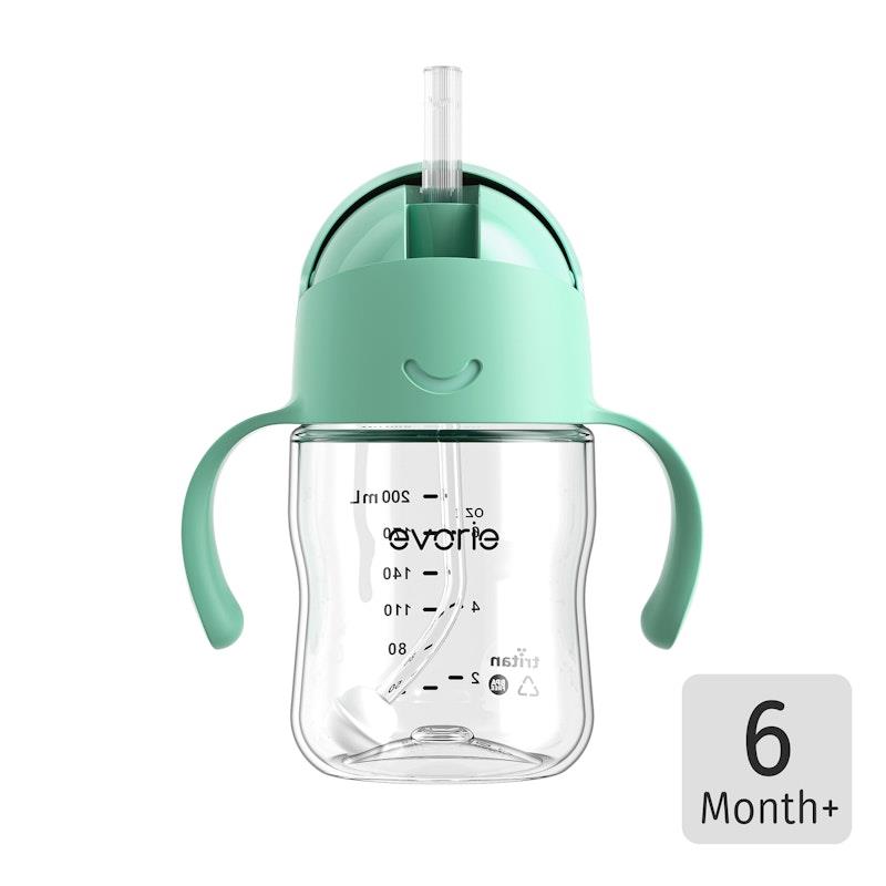 Load image into Gallery viewer, Evorie Tritan Baby 360 Straw Water Bottle Sippy Cup 200mL, Mint 1Unit
