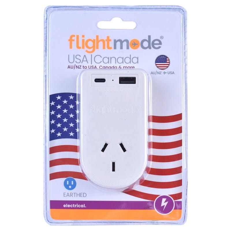 Load image into Gallery viewer, Flightmode Outbound AU/NZ to USA/CANADA Travel Adaptor with USB Type C &amp; A 1Unit
