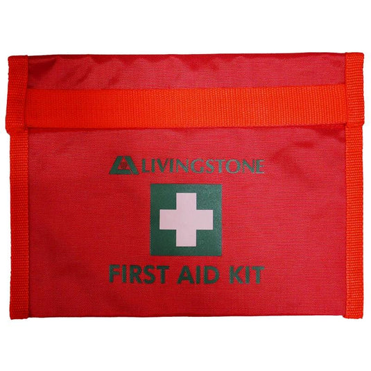 Livingstone First Aid Kit Class C In Red Nylon Pouch Bundle