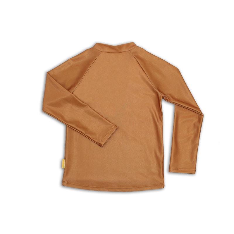 Load image into Gallery viewer, tyoub Long Sleeve Raglan Rash Vest Recycled Terracotta Kids 10years
