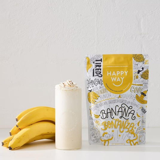 Happy Way Banana Bonanza Whey Protein Powder 500g