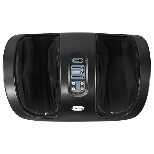 Livemor Foot Massager Ankle & Calf Shiatsu Kneading Rolling Massagers Black