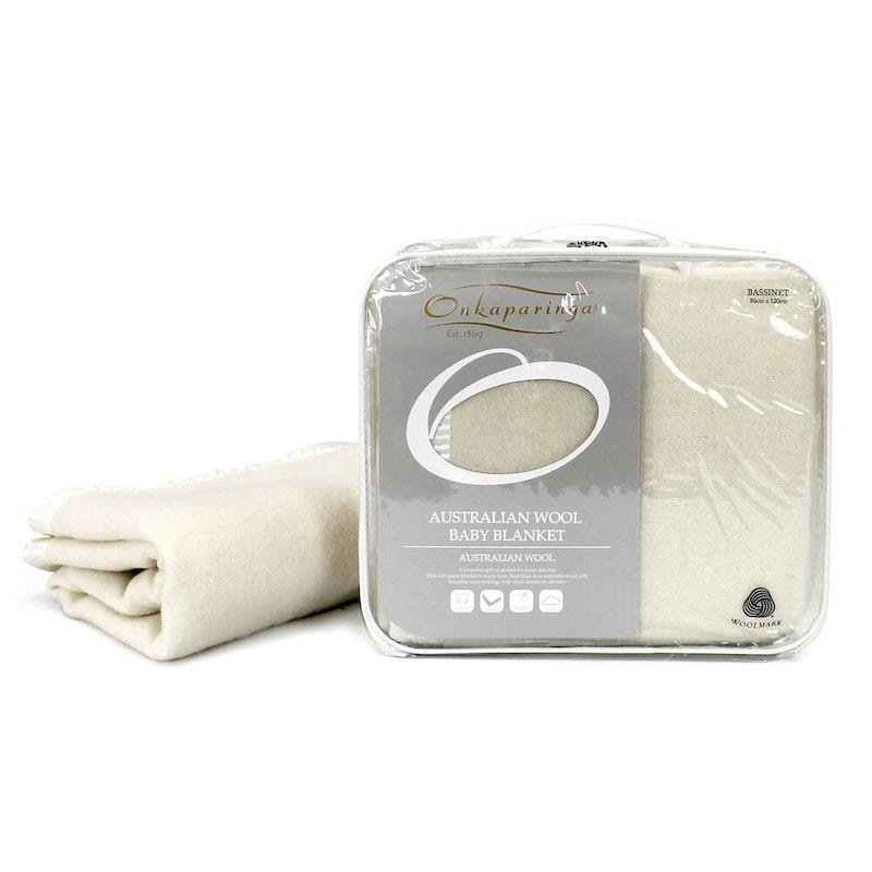 Load image into Gallery viewer, Onkaparinga Baby Australian Wool Bassinet Blanket - Cream 1pc
