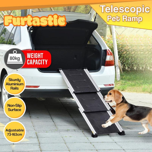 Furtastic Heavy-Duty Aluminium Telescopic Pet Ramp 1Piece