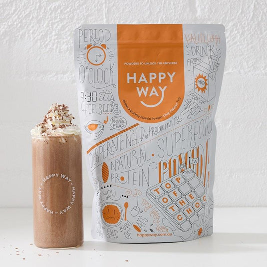 Happy Way Top Of The Choc Whey Protein Powder 1kg