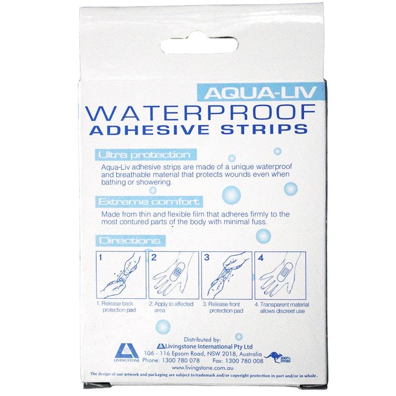Load image into Gallery viewer, Livingstone Aqua-Liv Waterproof First Aid Adhesive Strips with Pad Sterile 7.3 x 2.5cm 30 Pieces/Box
