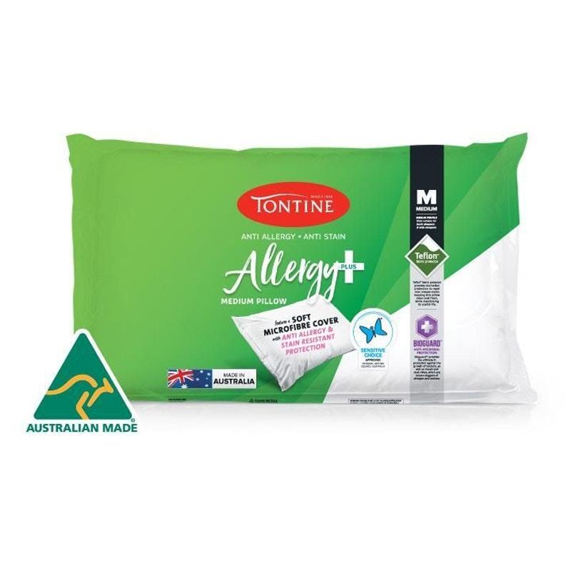 Load image into Gallery viewer, Tontine Allergy Plus Pillow Medium Profile 1pc
