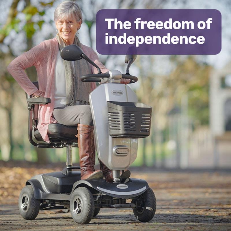 Load image into Gallery viewer, Equipmed Electric Mobility Scooter For Elderly Pathline (Silver)
