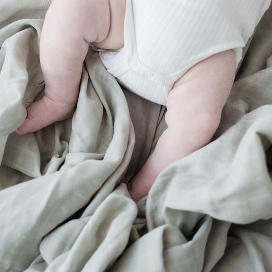 Zoe Sage Organic Muslin Swaddle Wrap Sage Green 1pc