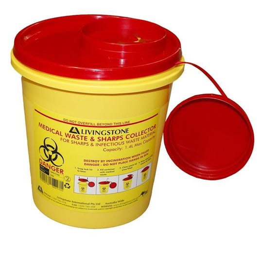 Livingstone Needles Sharps Waste Collector 1.4L
