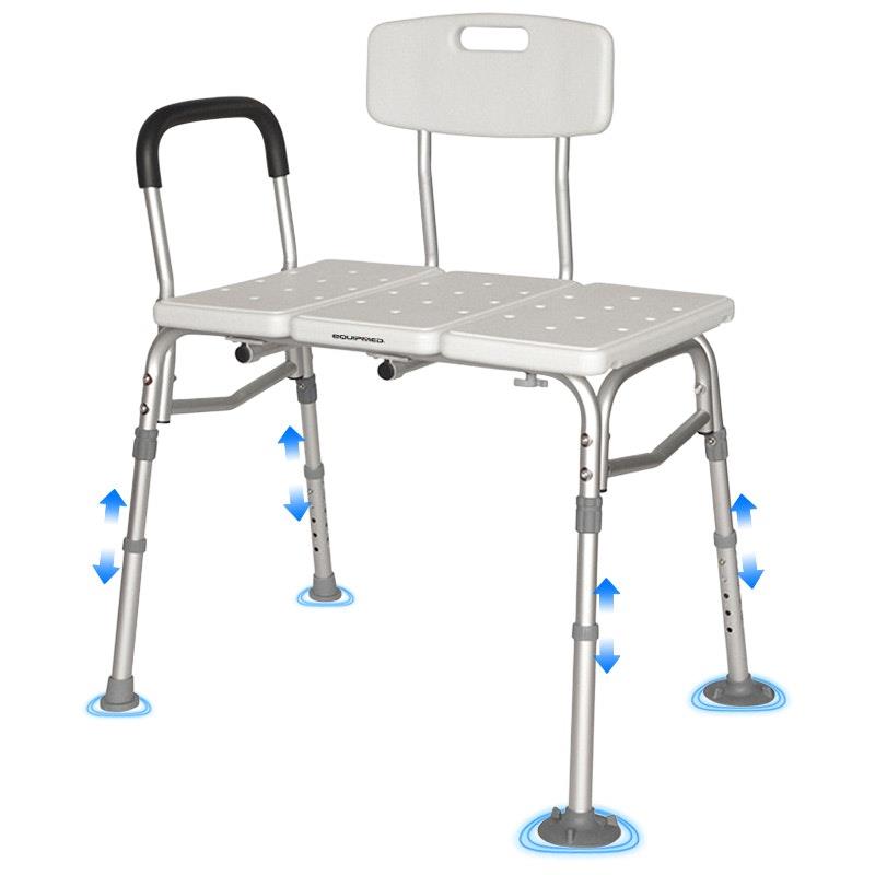 Load image into Gallery viewer, Equipmed Bath Transfer Bench Chair 125kg Max Capacity White
