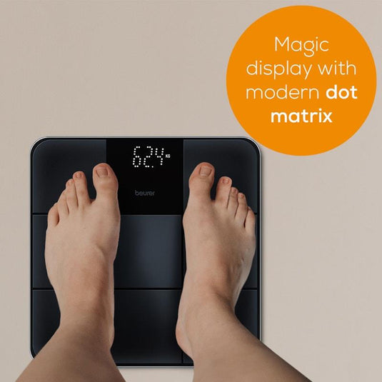 Beurer GS235 Digital Glass Scale - Pure Black 1unit