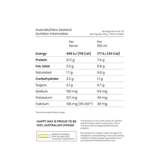 Happy Way Banana Bonanza Whey Protein Powder 1kg