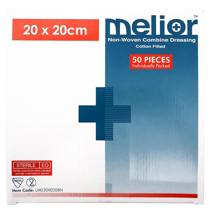 Load image into Gallery viewer, Melior Combine Dressing Pads Sterile 20 x 20cm 50 Pieces/Box
