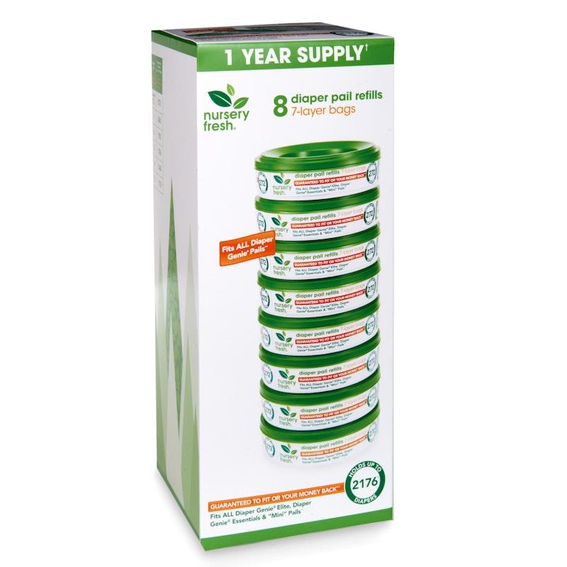 Load image into Gallery viewer, Munchkin Nursery Fresh Diaper Pail Refills 8 Pack
